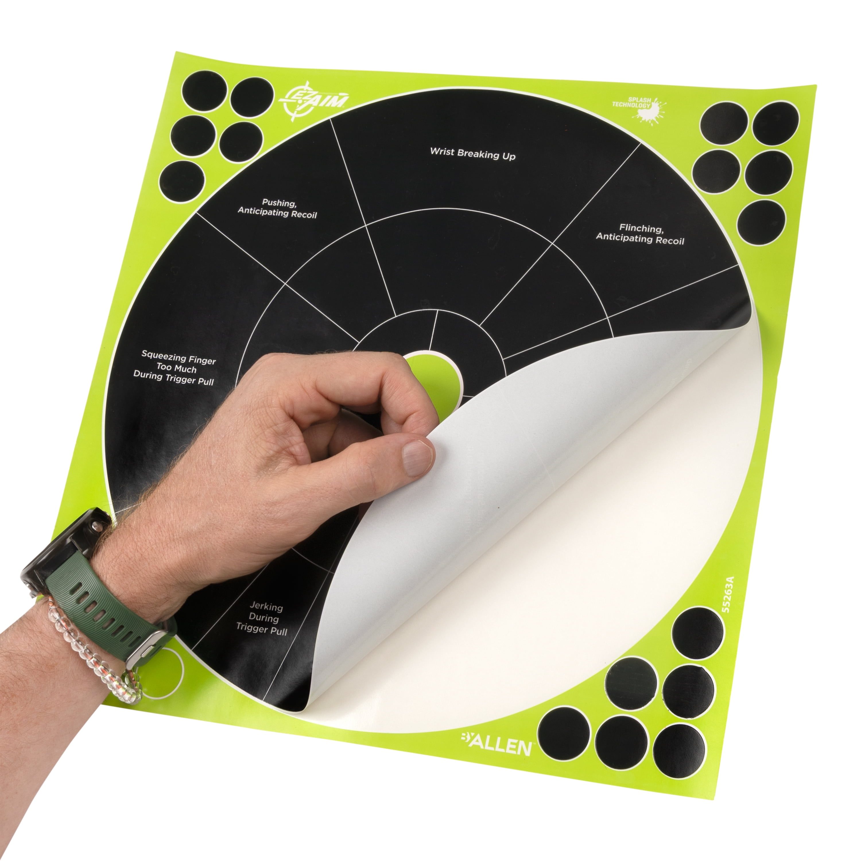 EZ Aim Splash Adhesive Trainer Targets, 12 x 12 Inch, 3 Pack