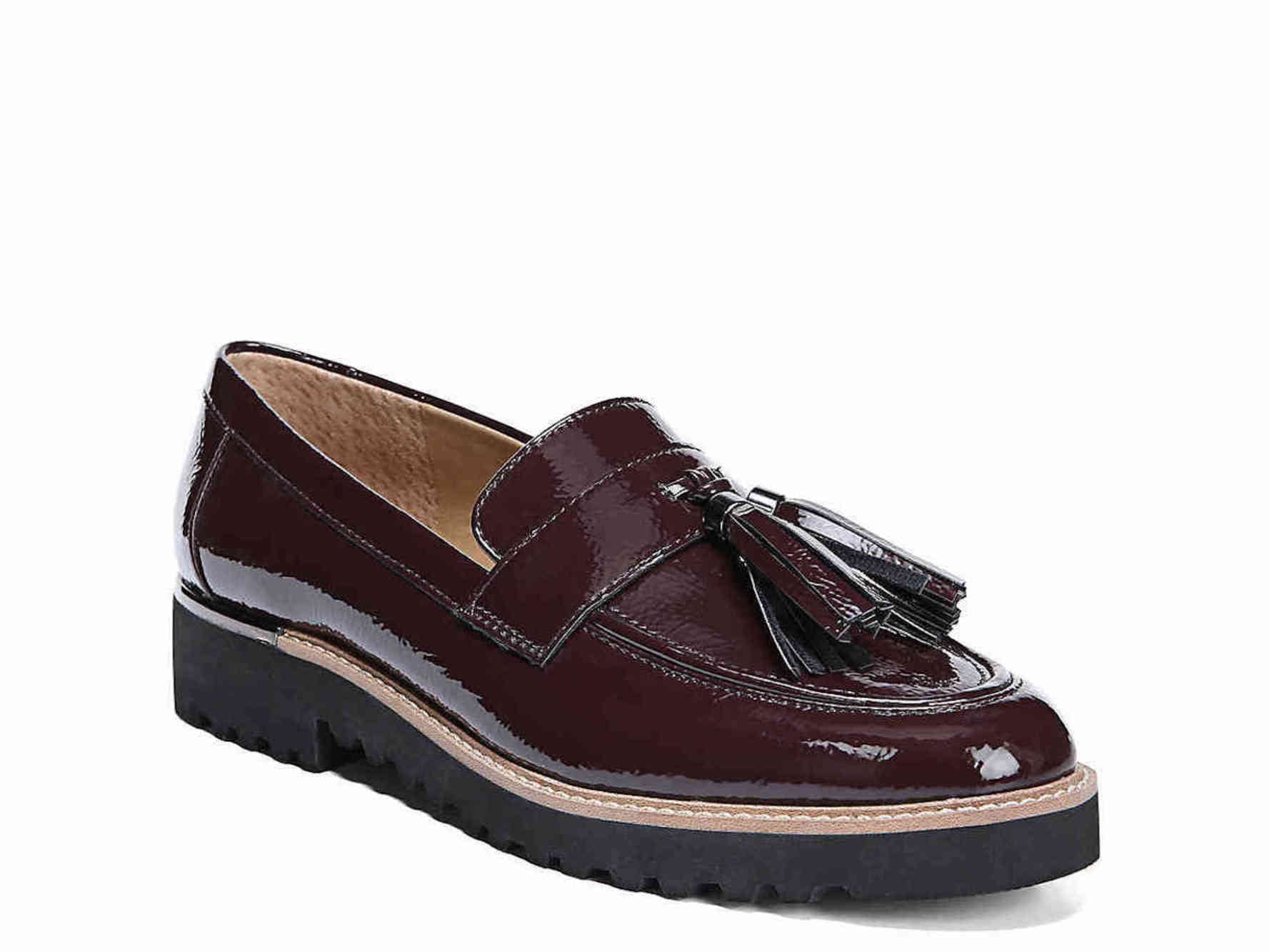 franco sarto burgundy loafers