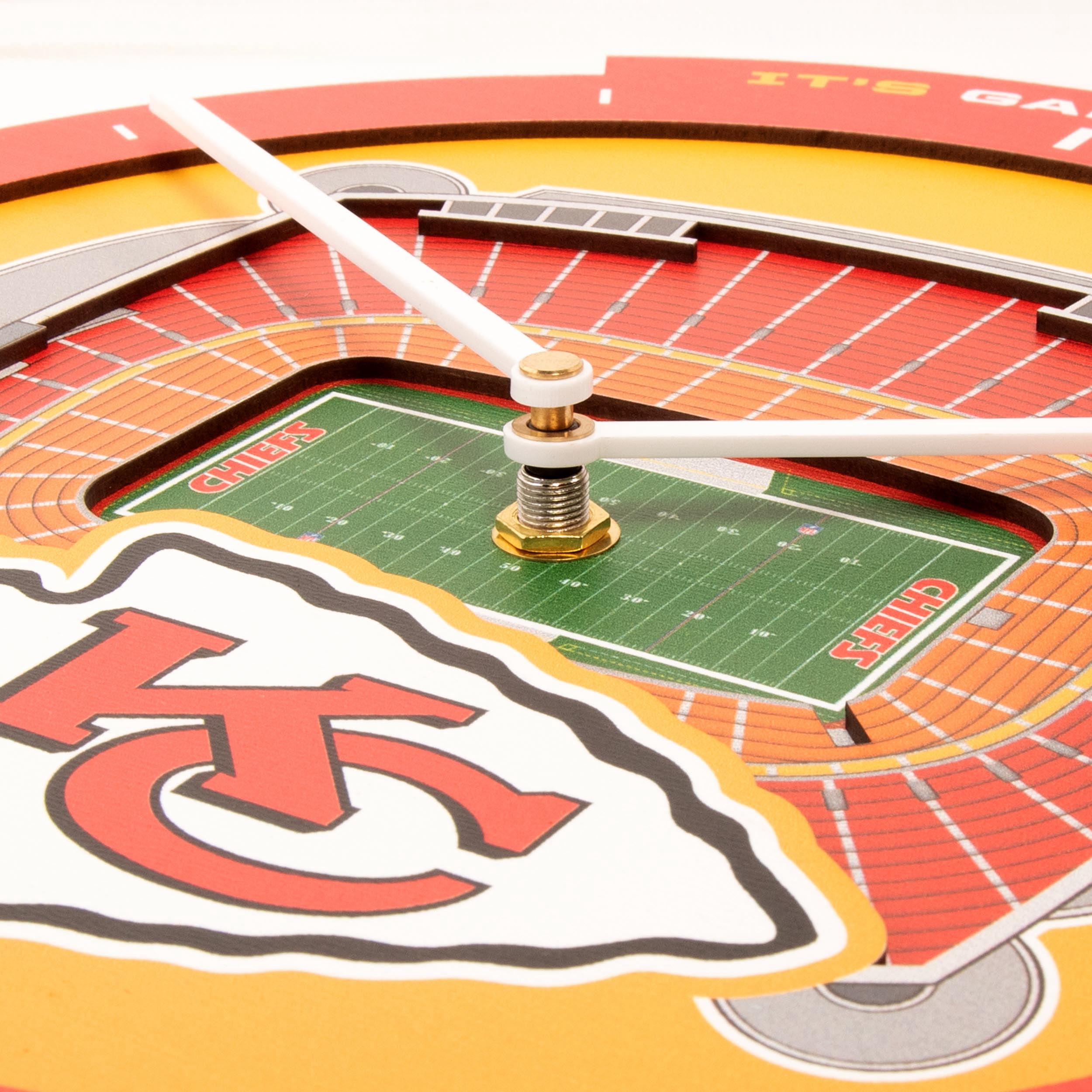 YouTheFan NFL Kansas City Chiefs Stadiumview 3D Wall Clock