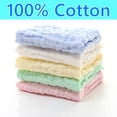 thumbnail image 2 of 6pcs Soft Absorbent Gauze Face Towels, Retro Corrugated Pattern Square Towels, 200G/M2 Fabric, Face Towel with Hanging Ring, Soft Wash Cloth Hand Towel, 2 of 7
