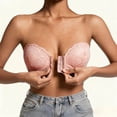 thumbnail image 5 of Women's Strapless Push Up Front Closure Lace Underwire Bra Strapless Bra Push Up, Lace Bralette, Front Closure Bras Pink XL(XL), 5 of 5