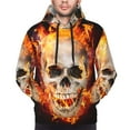thumbnail image 3 of Zufioo Satanic Skull Design Fleece Comfortable Hoodie for Mens,Sweatshirt for Men,Pullover Hooded Sweatshirt for Men -3X-Large, 3 of 5
