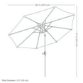 thumbnail image 6 of Sunnydaze 8.5 ft Outdoor Patio Umbrella with Push Button Tilt and Crank - Faux Woodgrain Finish - Large Vented Market Umbrella - Navy Blue, 6 of 17