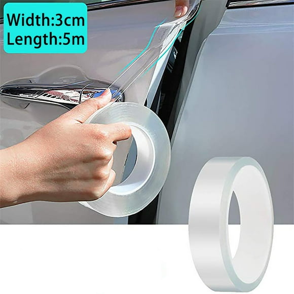 EGNMCR Car Exterior Accessories Car Transparent Film Protector Door Protection Scratch Wrap Sticker Bumper strip