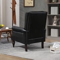 thumbnail image 3 of Tcbosik Accent Chair, Upholstered Armchair with Button Tufted Back and Wood Legs, Comfy Reading Chair, Single Sofa Chair for Small Space, Living Room, Bedroom, Black, 3 of 10