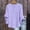 Purple-A, variant on 3/4 Ruffle Sleeve Women'S Cotton Linen Shirt Loose Fit V Neck Button Down Solid Top,Womens Tops Yellow XXL(XXL)