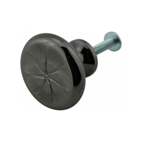 Kitchen Cabinet Knob Nickel Black Brass Drawer Knob 1 1/4" Dia Renovators Supply
