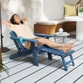 thumbnail image 1 of Costway Chaise Adirondack de Patio Tout Temps en HIPS Chaise Longue avec Repose-Pieds Rétractable Bleu Marine, 1 of 9