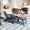 Navy, variant on Costway Patio Adirondack Chair All-Weather HIPS Lounge Chair with Retractable Footrest Black