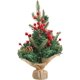 thumbnail image 1 of Mini árbol de Navidad de mesa, árbol de Navidad pequeño con nieve, mini pinos de mesa en base de arpillera con adornos de Navidad para oficina, fiesta, decoración del hogar, decoraciones de bricolaje, 1 of 5