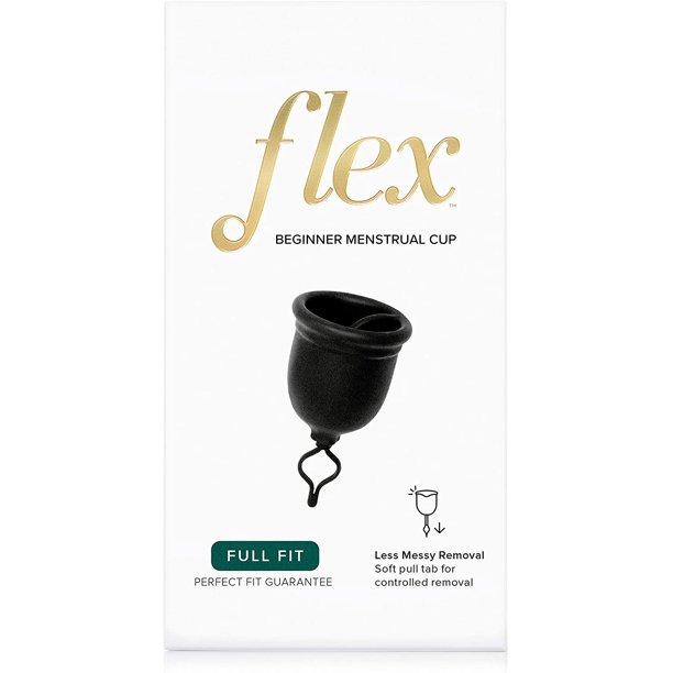 FLEX Menstrual Cup (Full Fit) Reusable Period Cup Easy Removal Ring