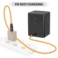 thumbnail image 4 of Battery NP-FZ100 Camera Battery Charging Case 2-slot Battery Charger with Card Slots OLED Screen PD Fast Charging Box Compatible with  A1 A9 II A7R V A7R IV A7S III A7 IV A6600, 4 of 7