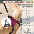 thumbnail image 3 of Dog Harness Step in Dog Vest Harness, Reflective Adjustable Puppy No Pull Harness Breathable Soft for Small and Medium Dogs Cats,Pink/Black, S, 3 of 10