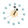 thumbnail image 4 of Elodie Round Ball Wall Clock Quiet Mid Century for Living Room Kitchen Decor Clocks Light Blue Ball, 4 of 8