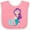 Pink and White, variant on Inktastic Mermaid Girls Baby Bib