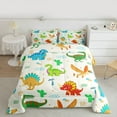 thumbnail image 2 of jejeloiu Colorful Dino Full Size Comforter Sets,Jungle Dinosaur Bedding Comforter Set,Wild Animals Bedding Sets For Boys Girl,Microfiber Bedroom Decor Reversible,3-Piece, 2 of 8