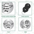 thumbnail image 3 of Angel Pocket Hug Token Long Distance Relationship Keepsake Engraved Stainless Steel Double Sided Pocket Token Coin with PU Leather Keychains for Friends Family Inspirational Gift 1.2Inch, 3 of 7