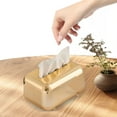 thumbnail image 6 of Yucurem Desktop Tissue Holder Creative Wipe Storage Case For Home Decoration Kitchen Essentials (Gold), 6 of 10