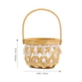 thumbnail image 2 of IFANLANDOR Woven Flower Planter Beige Wood 1Pack 5.9X4.5In Outdoor Garden, 2 of 8