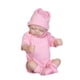 thumbnail image 1 of Muñeca bebé renacida niña bebé juguete de baño cuerpo completo de silicona ojos cerrados muñeca bebé durmiendo con ropa 10 pulgadas 25 cm realista lindo regalos juguete rosa, 1 of 7