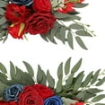 thumbnail image 4 of BLESIYA 2 Pieces Floral Swag Backdrop Wedding Arch Flowers for Home Stage Decoration Red, 4 of 8