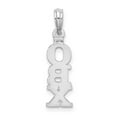 thumbnail image 3 of Finest Gold Sterling Silver Polished Vertical OBX Pendant, 3 of 4