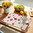 thumbnail image 2 of Valentines Love Heart Placemats Set of 4, Red Love Heart Rustic Burlap Placemats for Dining Table, Place Mats for Kitchen Tabletop, Waterproof Wipeable Dining Table Mats Set, 2 of 9