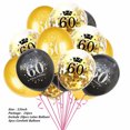 thumbnail image 3 of Suministros para fiestas de cumpleaños de 60 años, pancarta con globos de helio y mantel, decoraciones para festivales de aniversario para adultos, 3 of 5