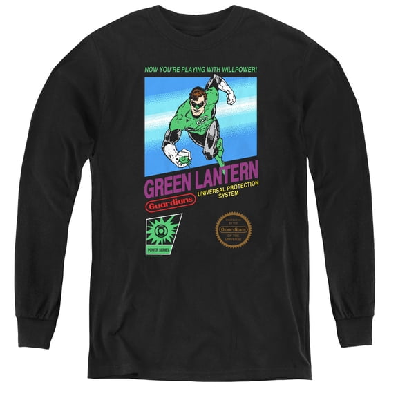 Green Lantern - Box Art - Youth Long Sleeve Shirt - Large
