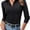 Black, variant on Wrongduck Women's Button Down Shirt Slim Fit Stretch Wrinkle Free Long Sleeve Collared Work Blouse Business Casual Office Shirt