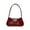 Burgundy, variant on Retro Baguette Shoulder Bag, Faux Leather with Bow Detail, Available in Silver, Wine Red, Light Blue, Black, White