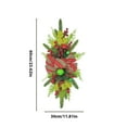 thumbnail image 2 of Suncoda Christmas Wreath, Christmas Staircase Decorations Flower Garlands Staircase Decorations Tears Stolen Goods Upside Down Home Decorations Front Door Decorations, Christmas Ornament, 2 of 5