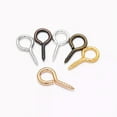 thumbnail image 3 of U8MO 400pcs Metal Screw Eye Pins Bails 14X7mm Half Drilled Hooks Eyelets Threaded Eye-Gold, 3 of 6
