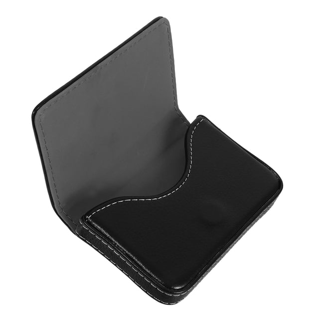 SOPOTUTU Desktop Card Holder Business Card Case Black Stainless Steel 1Set