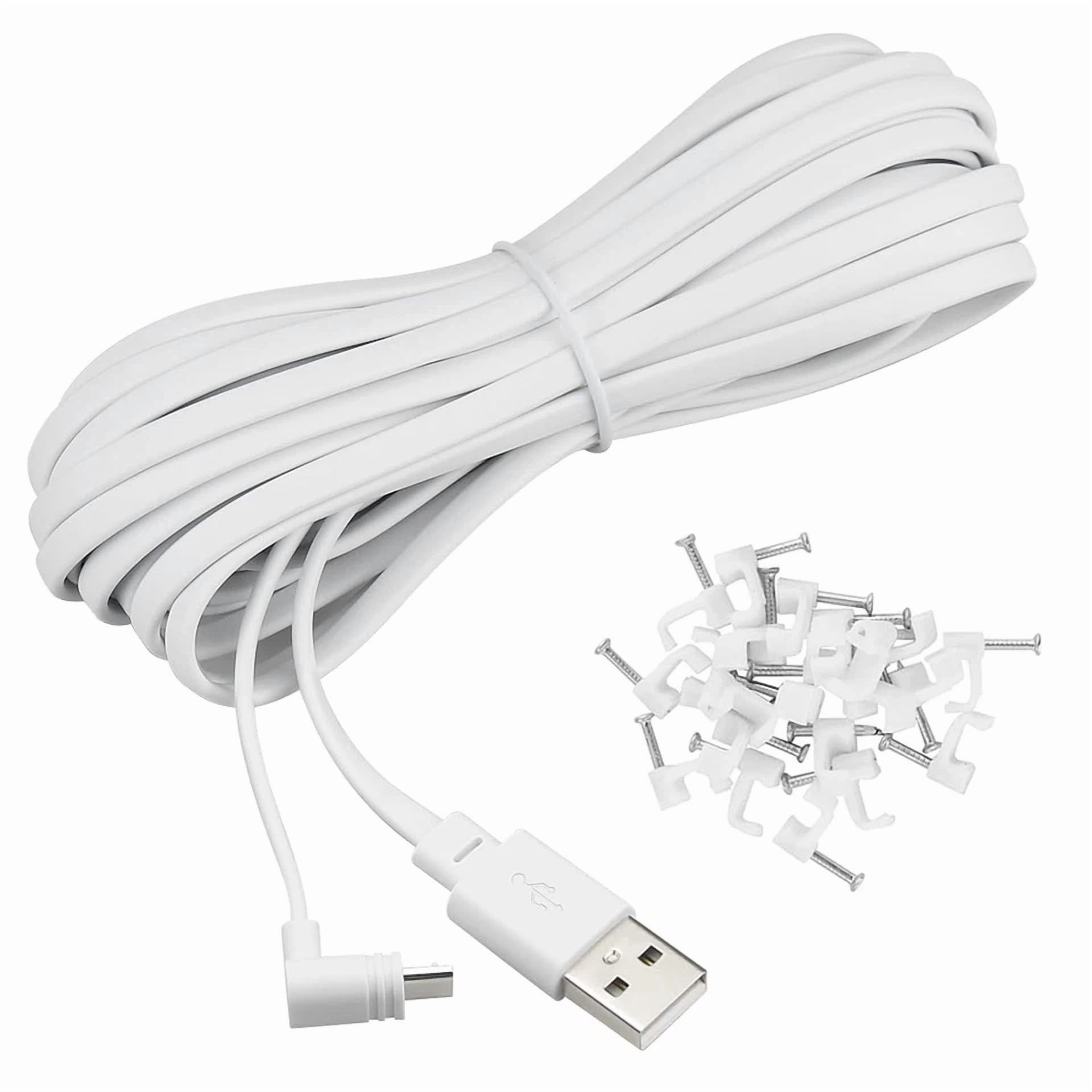 BUTTERFLY- Smays 10 Ft Cable For Wyze Cam Pan V3 Camera, Long Micro Usb Flat Power Cord, 90