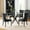 Black-Square Table, variant on 5-Piece Modern Round Glass Dining Table Set, 36" Clear Tempered Glass Top with Black Velvet Nailhead Trim Chairs, for Dining Rooms, Living Rooms, Small Spaces