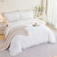 thumbnail image 3 of URBONUR Full Comforter Set White-5 Pieces Ruffled Bed in A Bag with Sheets All Season Lightweight Farmhouse Bedding Sets for Teens(White Full), 3 of 9