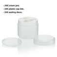thumbnail image 2 of Beaute Galleria 0.7oz (20ml) White Translucent Cosmetic Plastic Cream Jars Containers and Sealing Discs, 24 Pack, 2 of 7