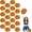 Black+Orange, variant on 20 Pack Cheerleading pom poms,Handheld Cheer pom poms, Sports Cheer Plastic Pom Poms Cheerleading for Sports Team Spirit Cheering (Black+Green)