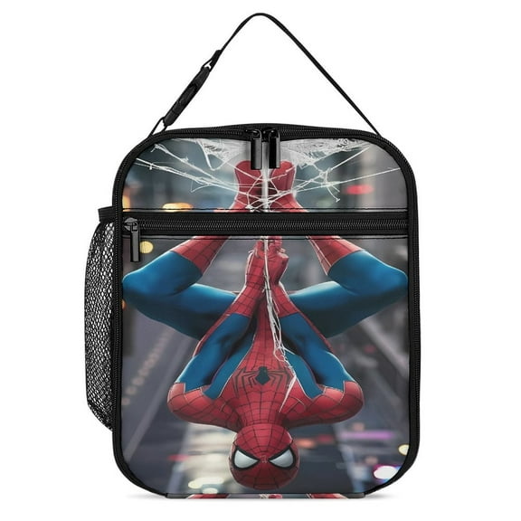 Spider-man Lunch Box, Large Capacity Durable Reusable Lunch Bag Leakproof Portable Suitable For Travel Work Office Picnic