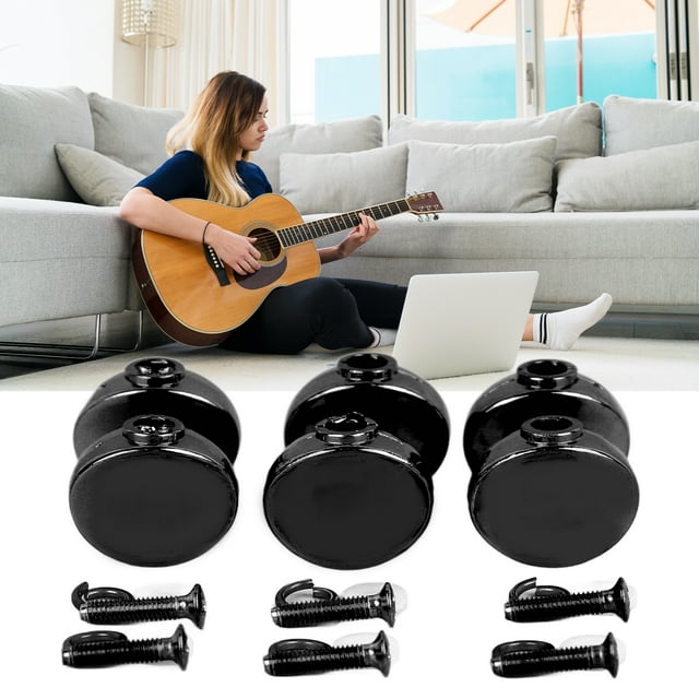 6Pcs Metal Replacement Tuner Knobs, Easy to Install Guitar Tuning Peg Buttons for Acoustic Electric Guitar
