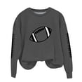 thumbnail image 4 of Sakmal Workout Sweatshirts for Women Football Game Day Gray Fall Sweatshirts Fashion Fall Clothes 2025, 4 of 5