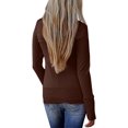 thumbnail image 4 of Women Casual Slim Sleeve Long Solid Color Buttons Open Stitch Coat Outwear Top, 4 of 6