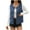 Blue, variant on Busydd Denim Vest for Women Casual Round Neck Button Womens Vest Fashion Solid Color Sleeveless Women's Outerwear Vests with Pockets S
