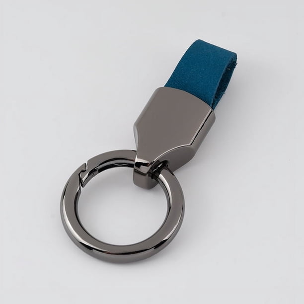 LLavero de coche de piel de vaca esmerilada, sencillo, ligero, de lujo, para colgar en la cintura, llavero de cuero para mujer, pequeño colgante antipérdida