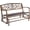 Bronze Movable, variant on Outdoor Bench, 50 inch, Carbon Steel Metal Frame with Cast Iron Backrest and Round Edge Armrests, Weatherproof Outside Glider Bench for Patio, Garden, Park, Yard, Front Porch, Antique Bronze