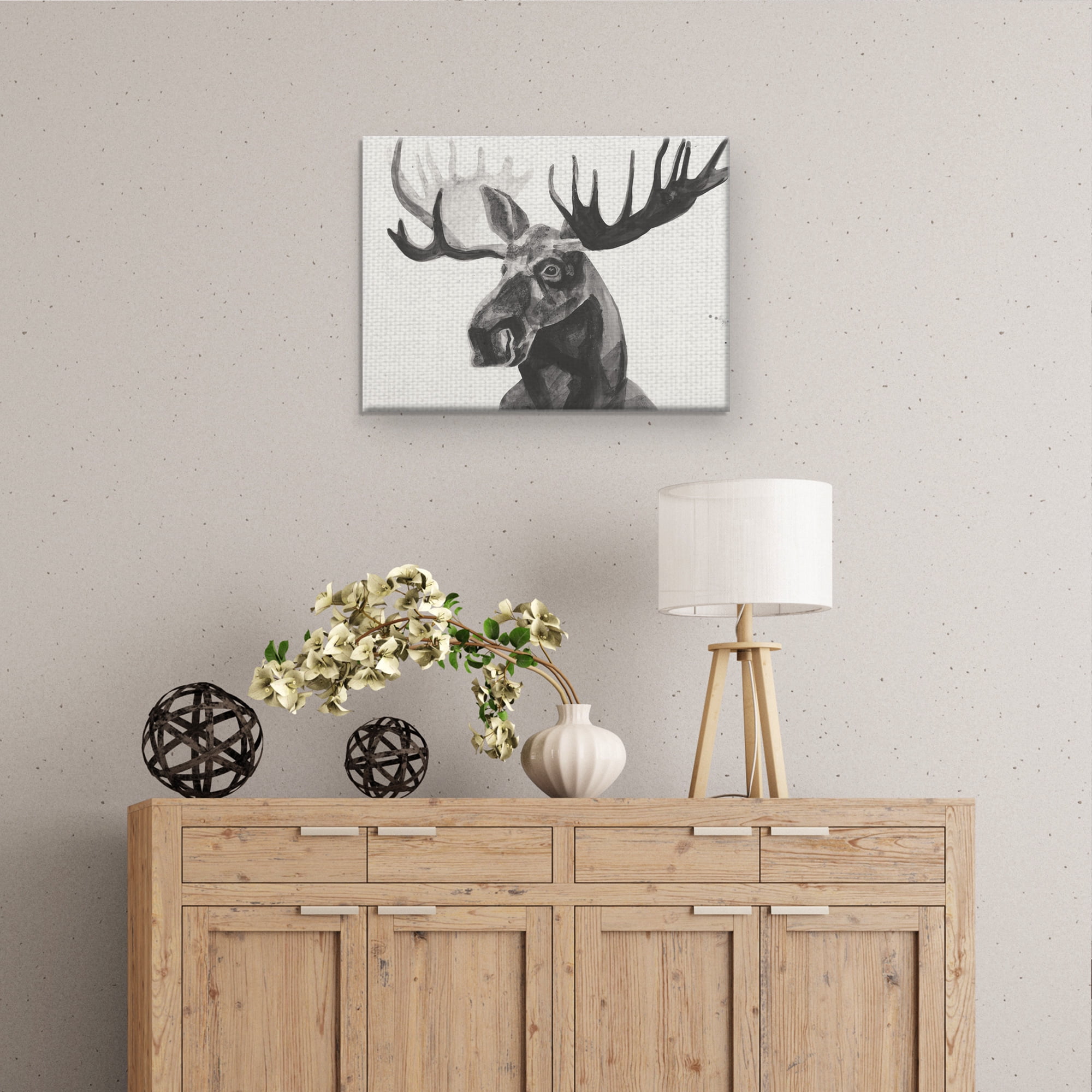 Masterpiece Art Gallery Watercolor Moose by Ben Gordon Canvas Photo Graphic Art Print 18" x 24"
