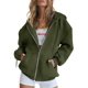 thumbnail image 1 of Buzo PRETTYGARDEN 2025 con cierre color verde militar M, 1 of 8