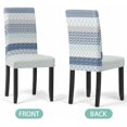thumbnail image 5 of Stretch Chair Covers Set of 6, Rural Farmhouse Black Stripe Universal Fit Elastic Decorative Dining Chairs Slipcovers for Wedding, Banquet, Abstract Retro Line, 5 of 6