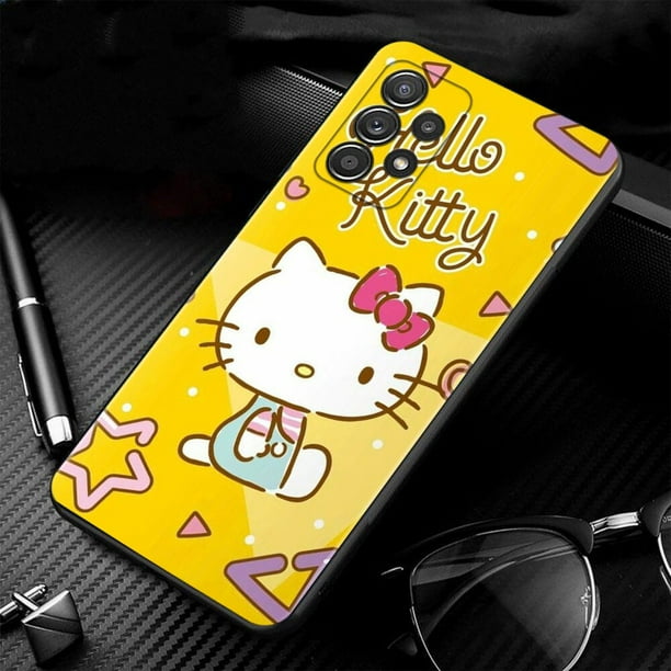 Funda de teléfono para Samsung Galaxy A52, A12, A32, A51, A21s, A71, A13, A53, A22, A31, A72, A03, 4G, 5G, dibujos animados de Hello Kitty Fivean unisex